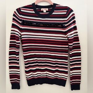 Brooks Brothers Red Fleece Navy and Red Knit Sweater Size Small